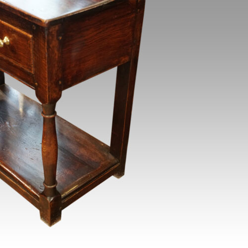 19thc. oak dresser base end