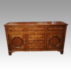 Antique oak inlaid dresser base