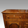 Antique oak inlaid dresser base end drawer
