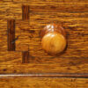 Antique oak inlaid dresser base knob handle