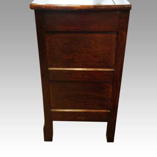 Antique oak inlaid dresser base panel end