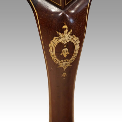 Edwardian inlaid duet stool knee