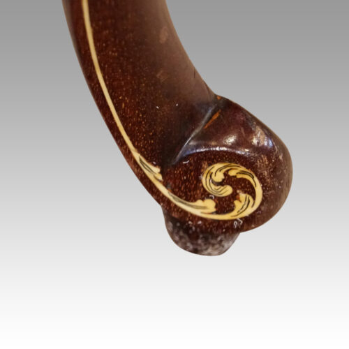 Edwardian inlaid duet stool toe