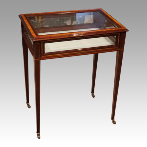 Edwardian inlaid mahogany curio cabinet
