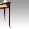 Edwardian inlaid mahogany curio cabinet front leg