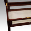Edwardian inlaid mahogany curio cabinet interior