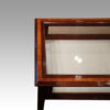 Edwardian inlaid mahogany curio cabinet top detail
