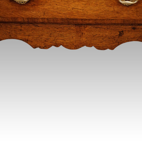 George III oak cabriole leg dresser apron