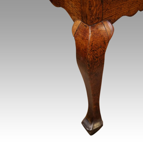 George III oak cabriole leg dresser leg front