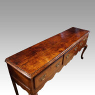 George III oak cabriole leg dresser top