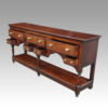 George III oak dresser base inlaid drawers