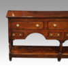 George III oak dresser base inlaid end drawers