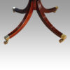 George V mahogany inlaid twin pillar dining table base