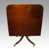 George V mahogany inlaid twin pillar dining table up