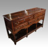 Georgian oak pot board oak dresser at angle