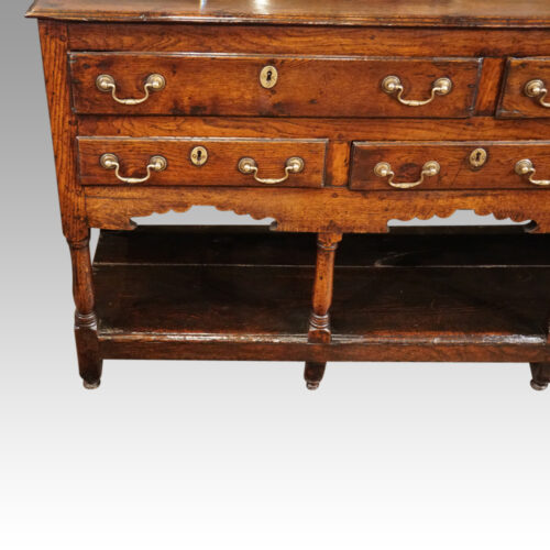 Georgian oak pot board oak dresser detail drawer