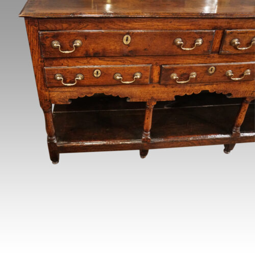 Georgian oak pot board oak dresser front view