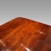 Mahogany reeded leg extending dining table top detail