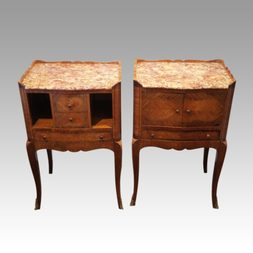 Pair of French bedside cabinets