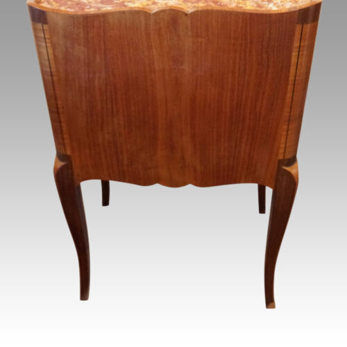 Pair of French bedside cabinets rear