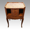 Pair of French bedside cabinets with cubby hole