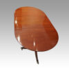 Regency style twin pillar dining table end view