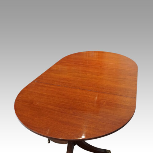 Regency style twin pillar dining table top