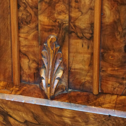Victorian burr walnut chiffonier sideboard carving