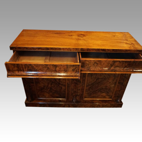 Victorian burr walnut chiffonier sideboard drawers