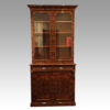 Victorian burr walnut library bookcase