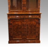 Victorian burr walnut library bookcase base