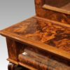 Victorian burr walnut library bookcase burr