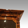 Victorian burr walnut library bookcase cornice end