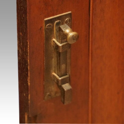 Victorian burr walnut library bookcase door bolt