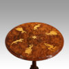Victorian inlaid walnut Maypole wine table top