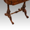 vVictorian inlaid walnut backgammon table at angle base