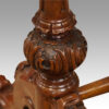 Victorian inlaid walnut backgammon table carved bulbous