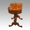 Victorian inlaid walnut backgammon table end
