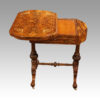 Victorian inlaid walnut backgammon table half turn