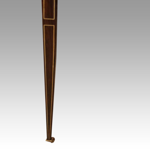 Victorian inlaid writing table leg detail