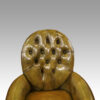 Victorian leather reading chair oval back
