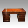 Victorian mahogany pedestal desk 150cms front