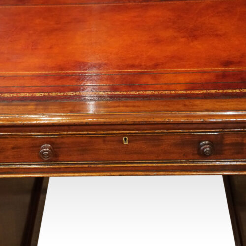 Victorian mahogany pedestal desk 150cms middle drawer