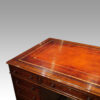 Victorian mahogany pedestal desk 150cms top detail