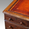 Victorian oak pedestal desk corner