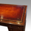 Victorian oak pedestal desk tooling