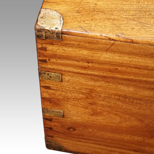 Victorian officers camphorwood chest corner