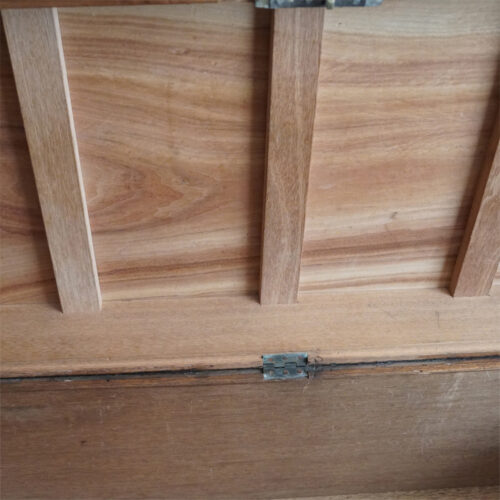 Victorian officers camphorwood chest lid