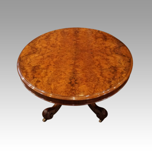 Victorian walnut coffee table top end