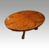 Victorian walnut coffee table top side angle